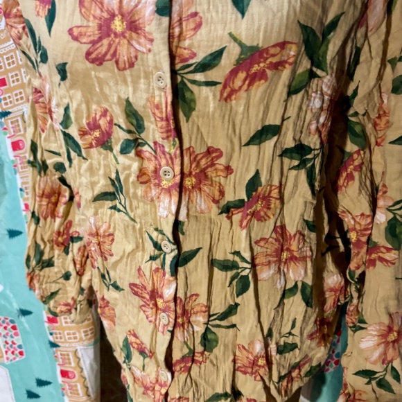 Yellow Floral Blouse - Picture 3 of 5